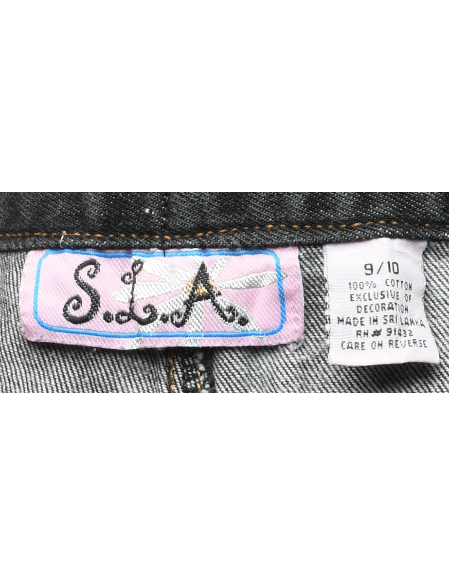 Patchwork Denim Skirt - M