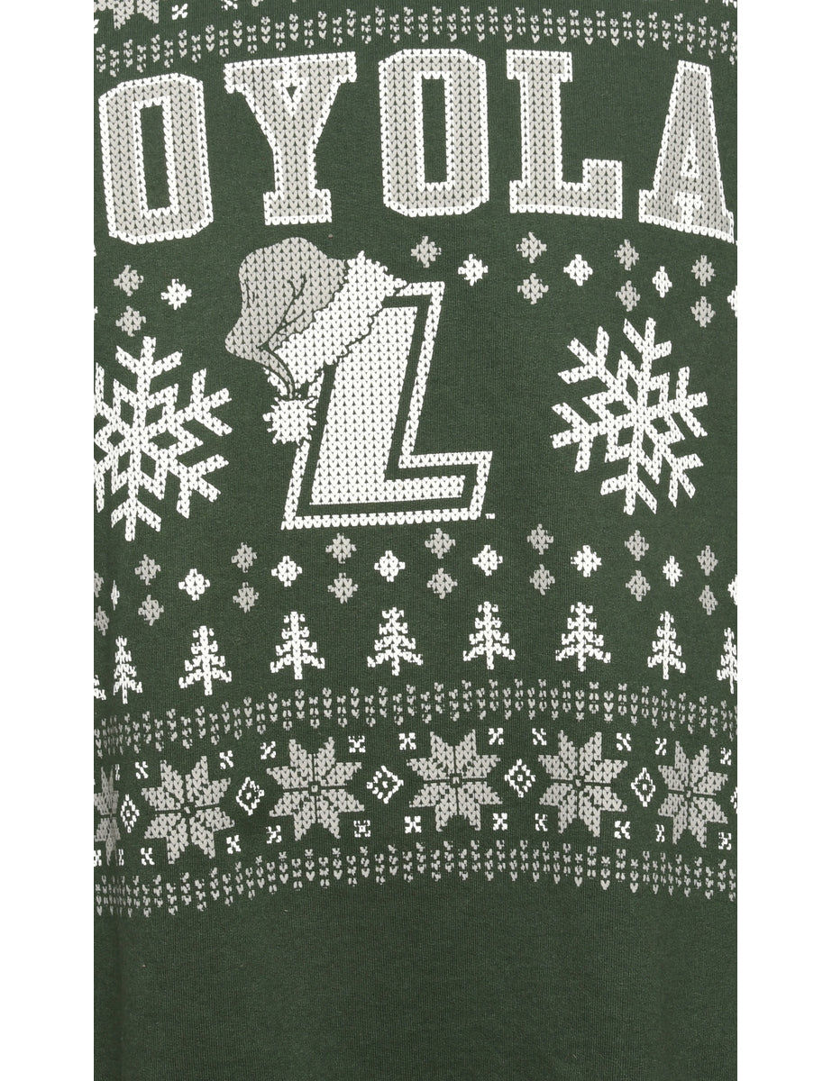 Nordic Dark Green Christmas Sweatshirt - XL