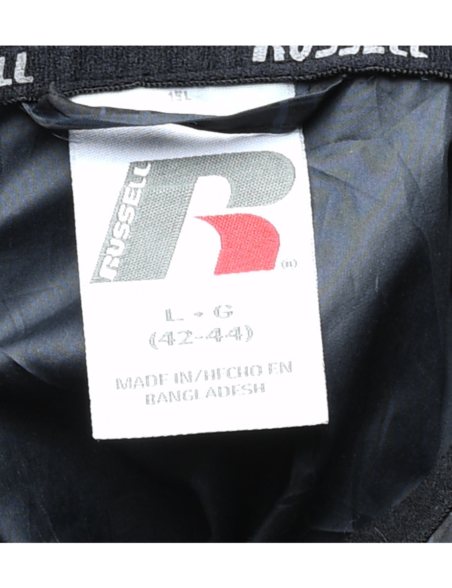 Russell Athletic Black & Grey Patterned Jacket - L