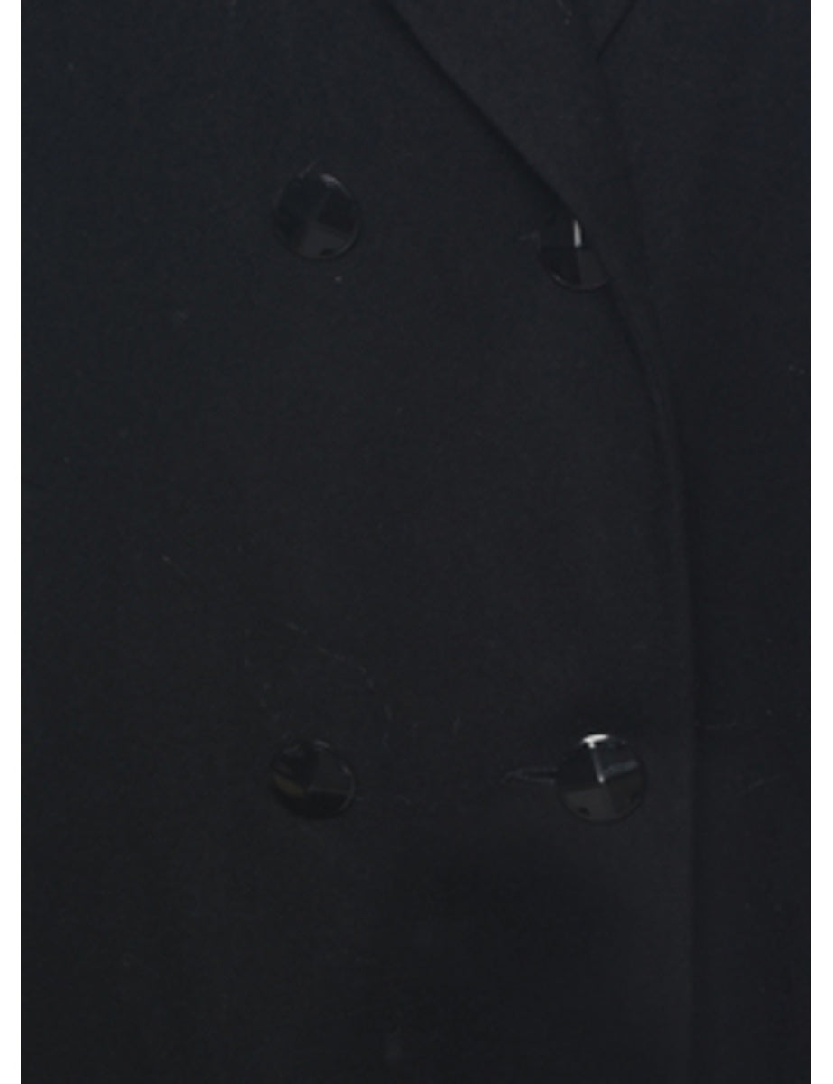 Black Wool Coat - XL