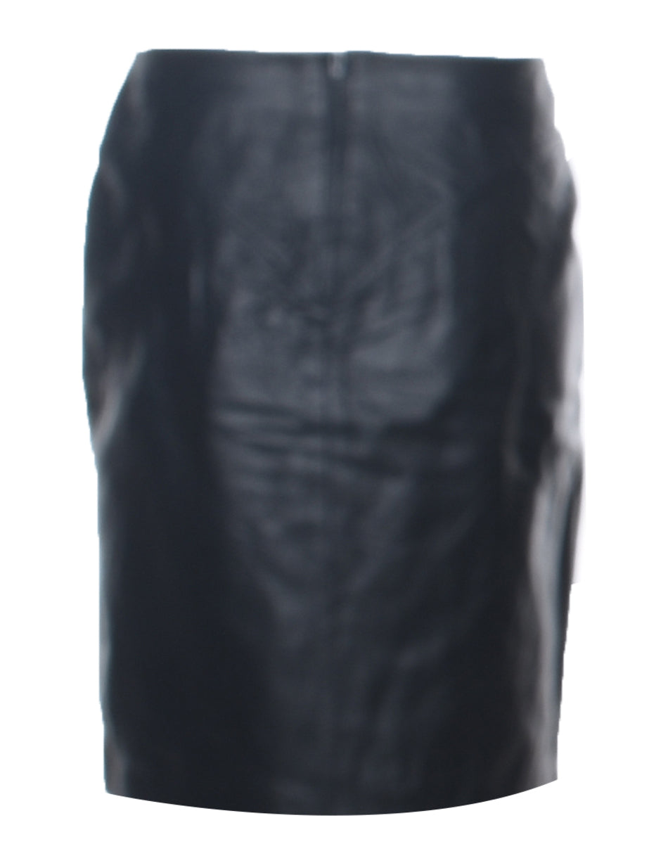 Leather Pencil Skirt - M