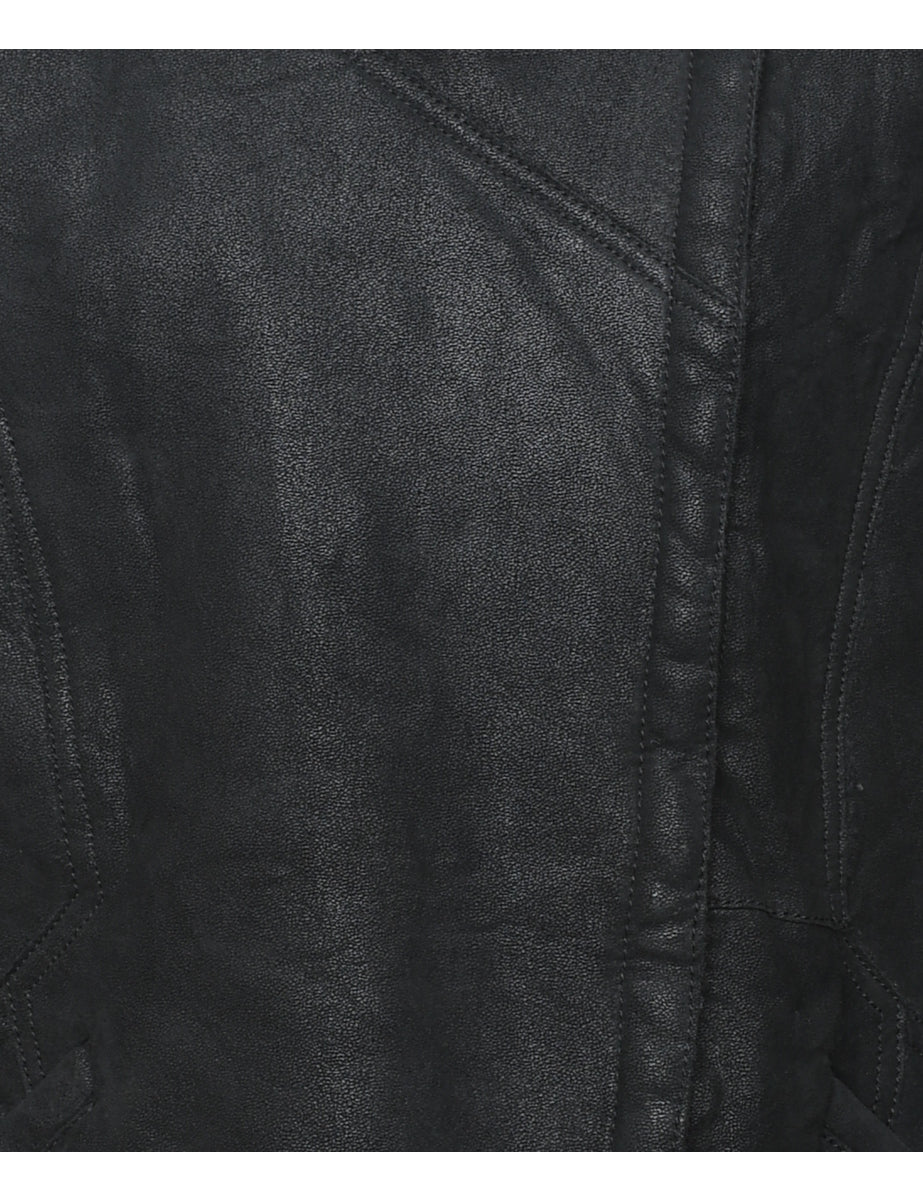 Black Faux Fur Lined Coat - XL