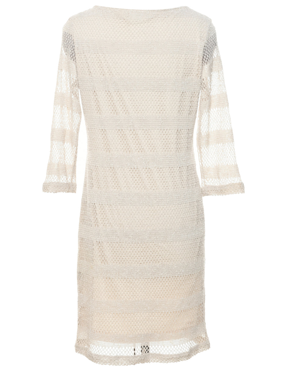 Beige Evening Dress - M