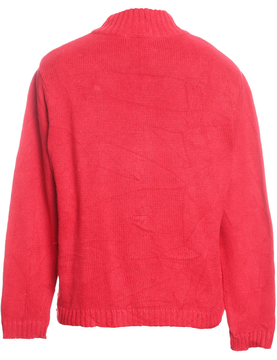 Snowman Christmas Cardigan - M