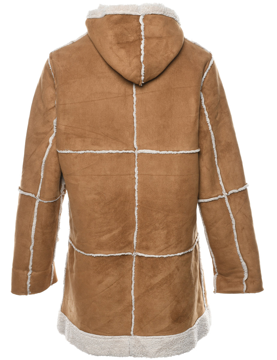 Hooded Brown Coat - L