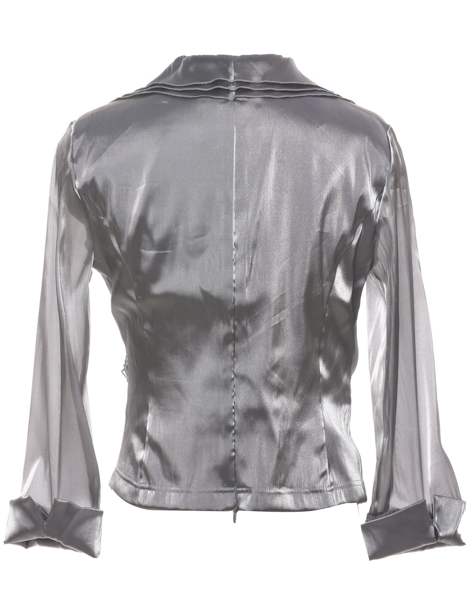 Silver Evening Top - M