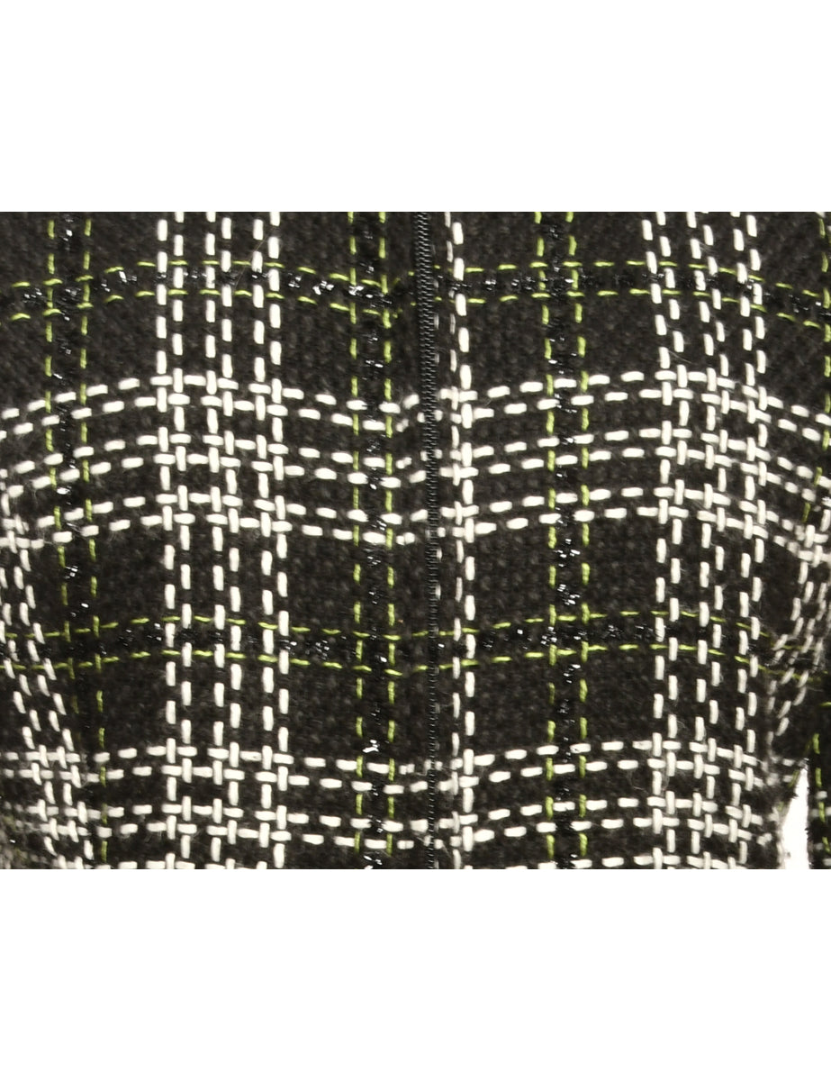Patterned Black Jacket - M