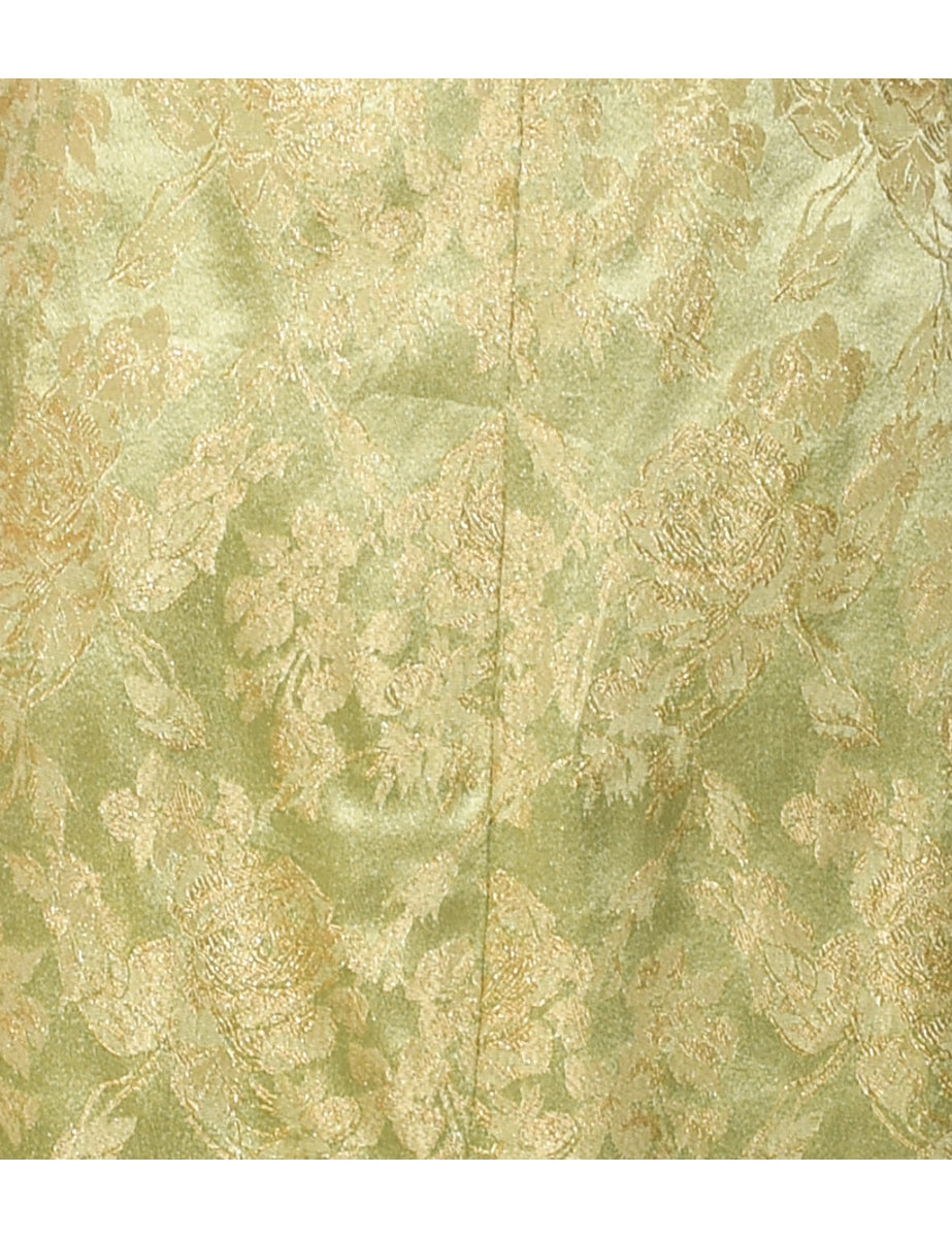 Jacquard Floral Pattern Dress - S