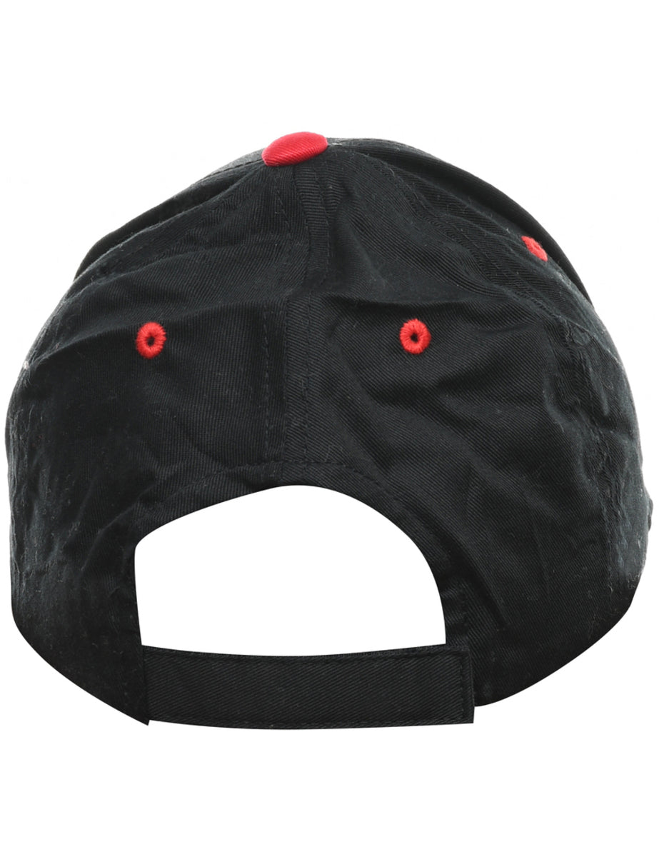 Black Embroidered Cap - XS