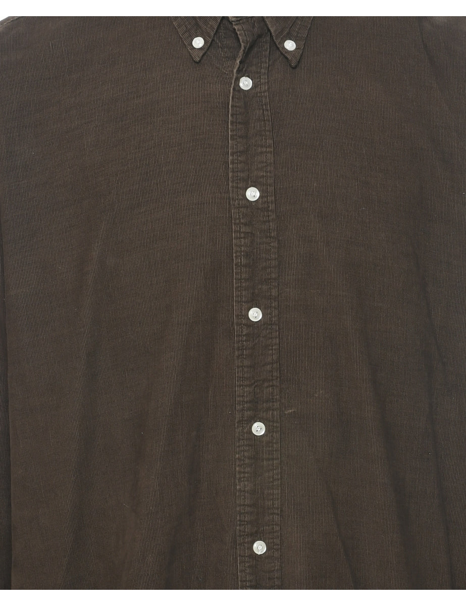 Olive Green Corduroy Shirt - L