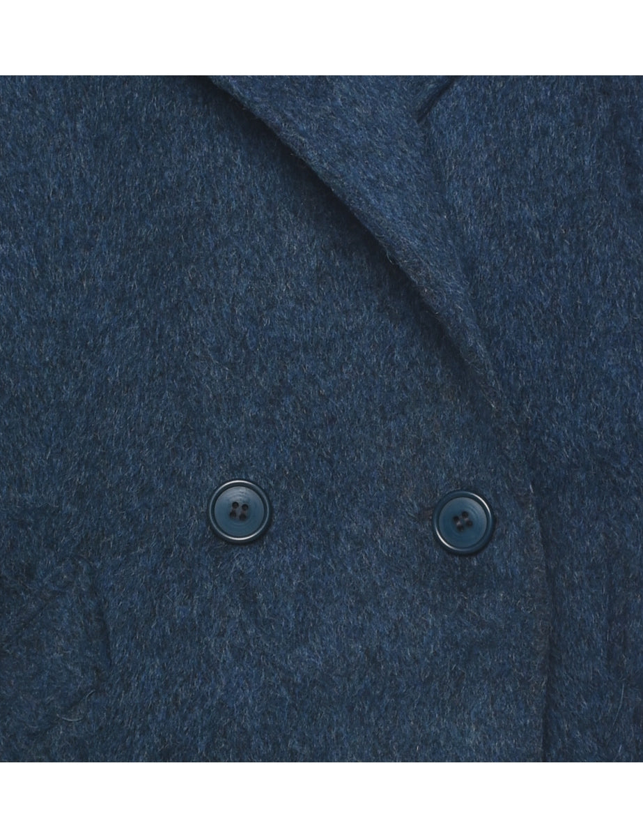 Double Breasted Wool Coat - L