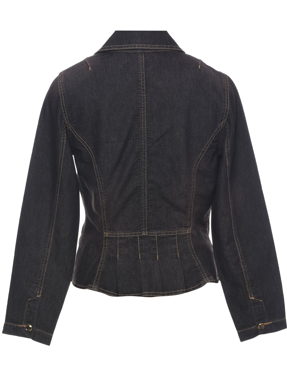 Black Denim Jacket - M