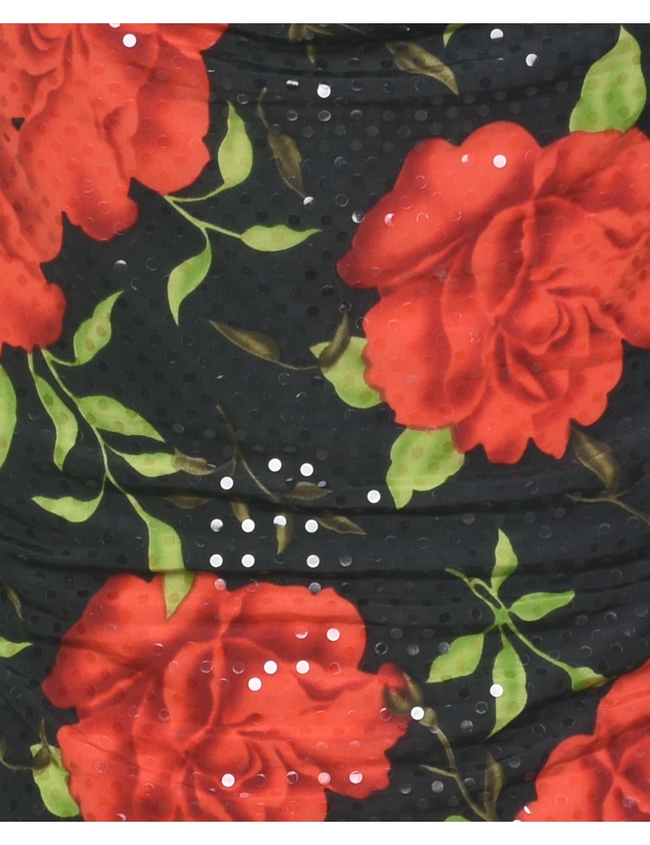 Floral Evening Top - L