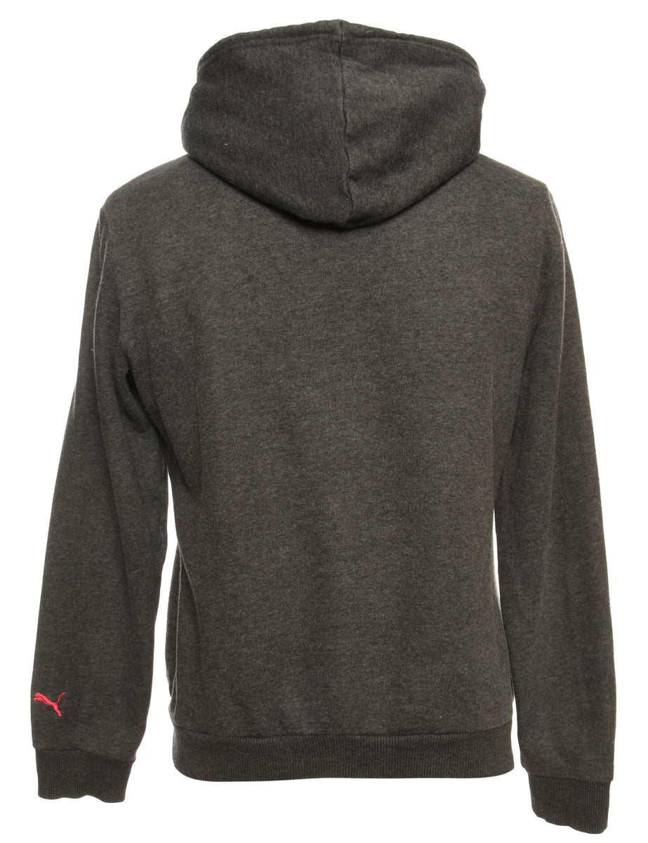 Grey Puma Printed Hoodie - M