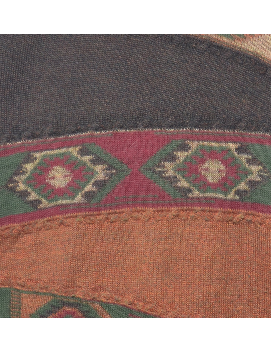 Ikat Print Jumper - L