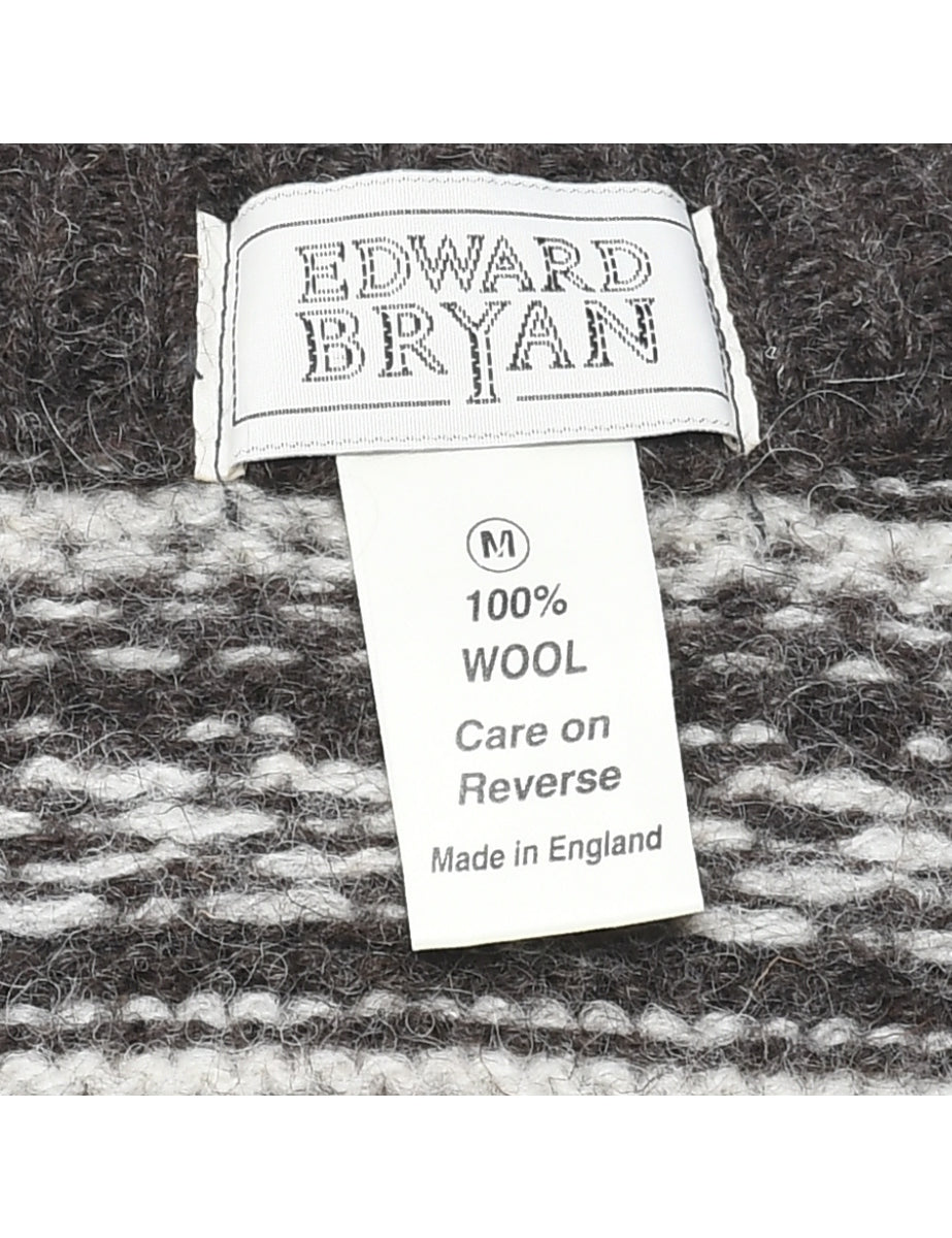 Wool Brown Jumper - M