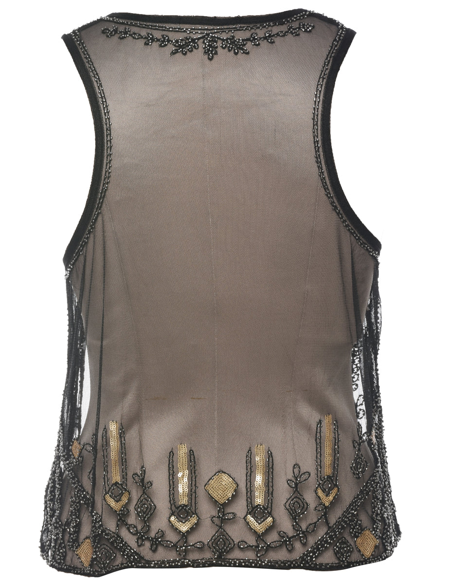 Beaded Evening Top - M