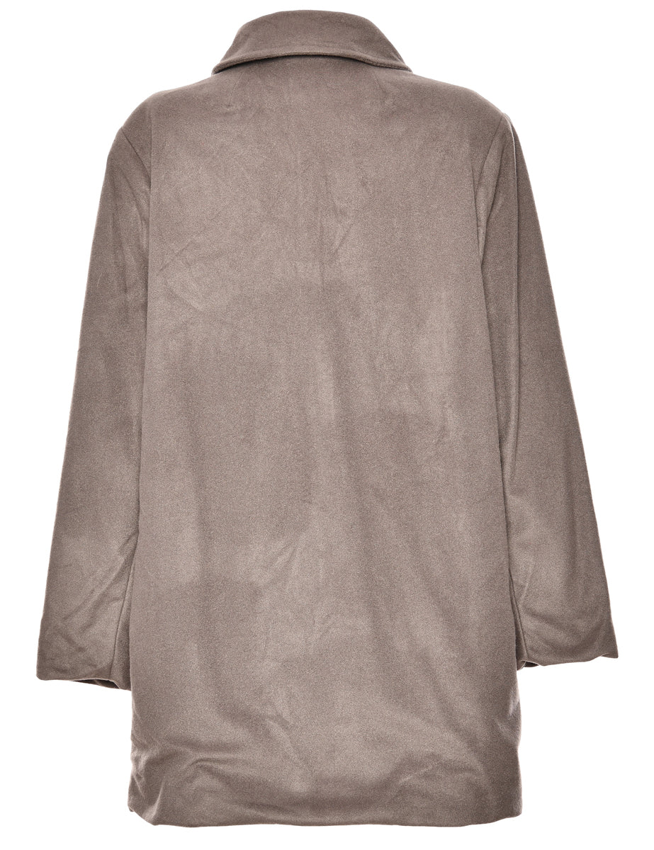 Light Brown Wool Coat - L