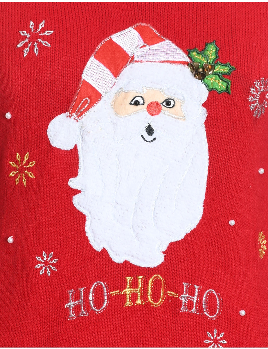 Santa Claus Christmas Jumper - M