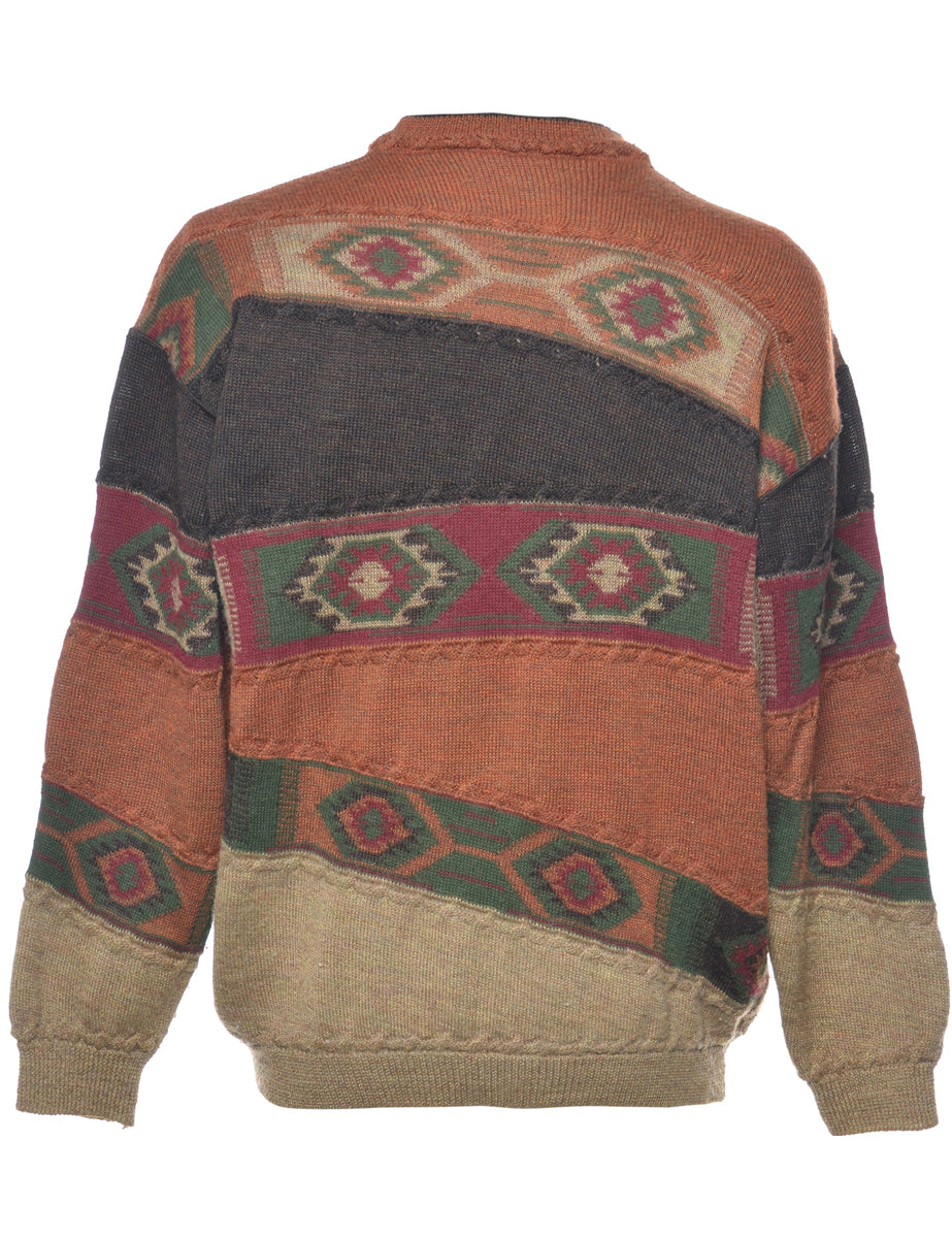 Ikat Print Jumper - L