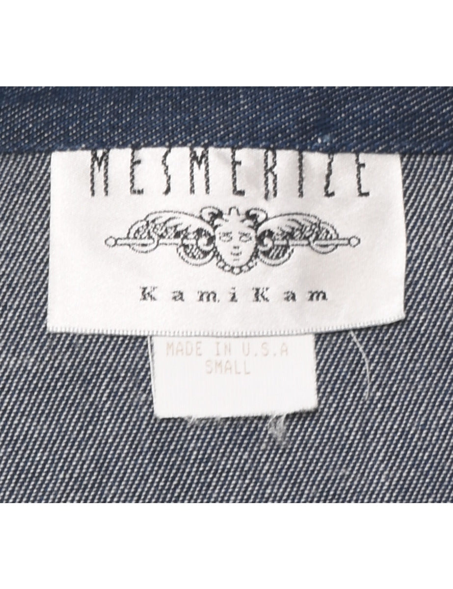 Indigo Denim Jacket Vest - S