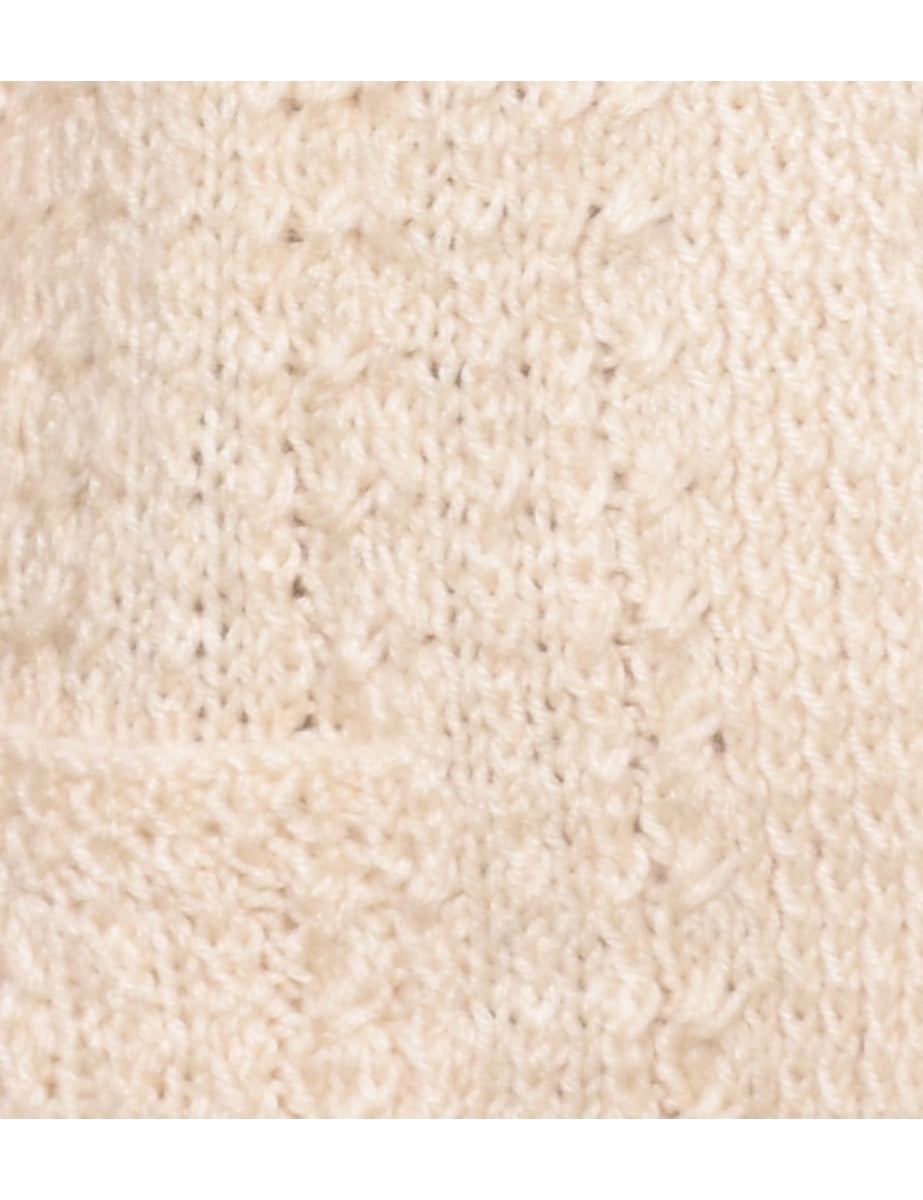 Cable Knit Cardigan - L