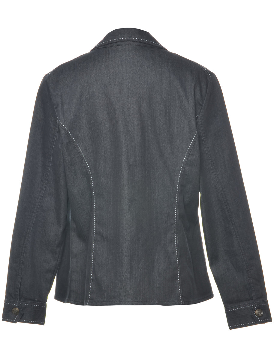 Black Denim Jacket - M