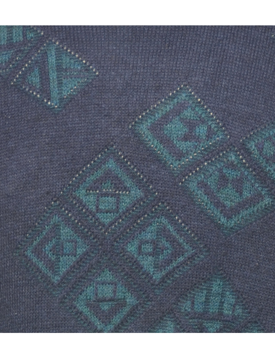 Long Sleeved Navy Jumper - L