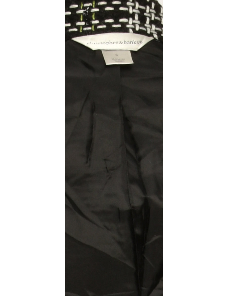 Patterned Black Jacket - M