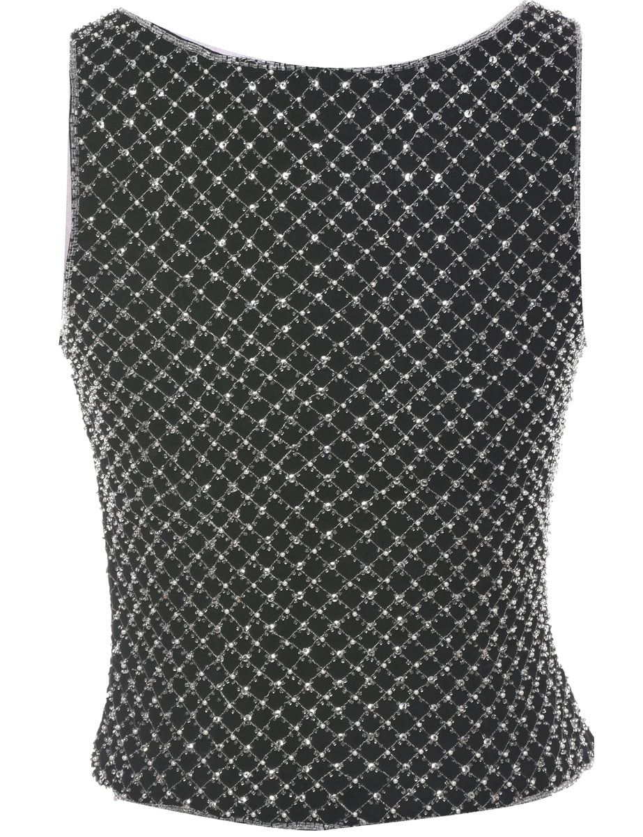 Beaded Evening Top - M