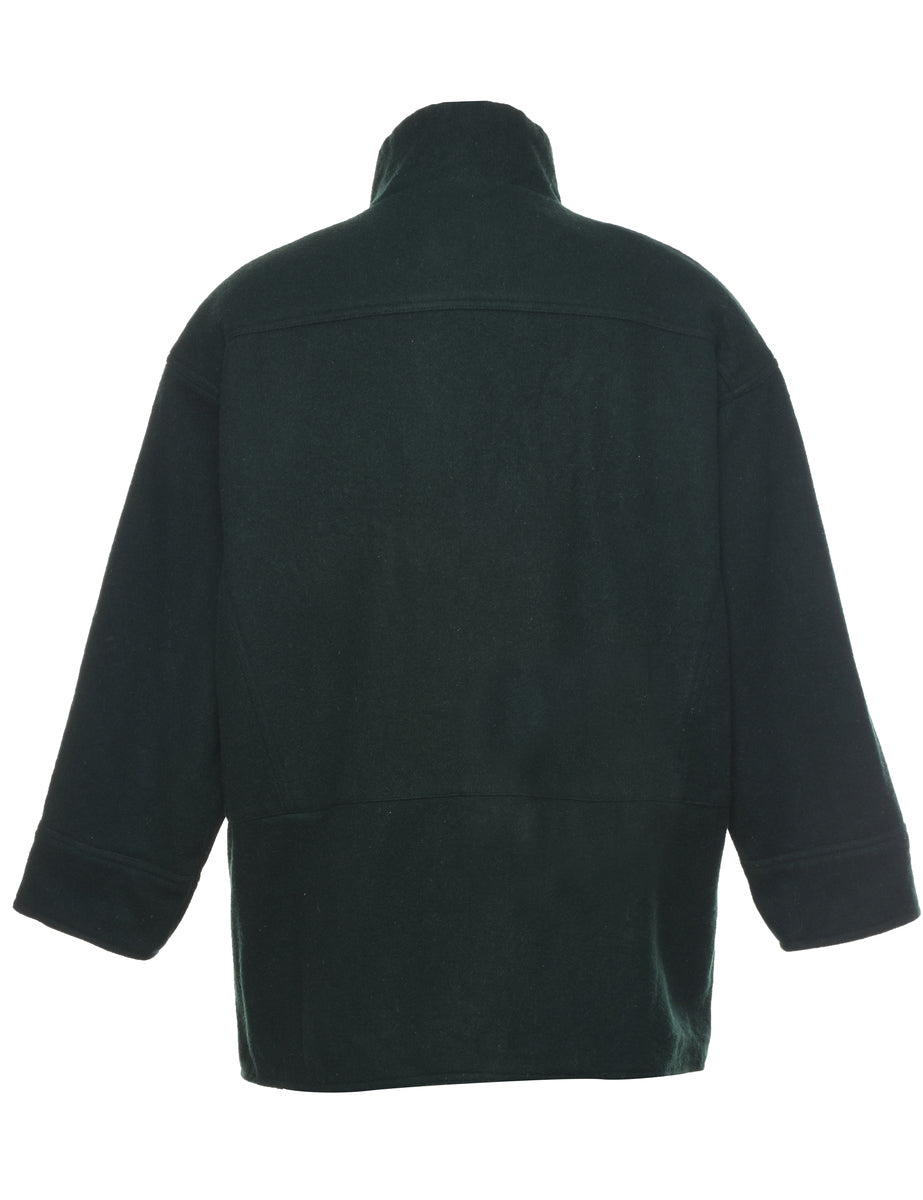 Single Breasted Wool Coat - XL