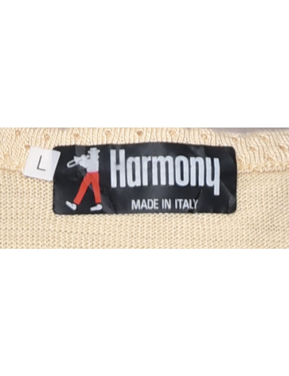 Short Sleeve Beaded Jumper - L