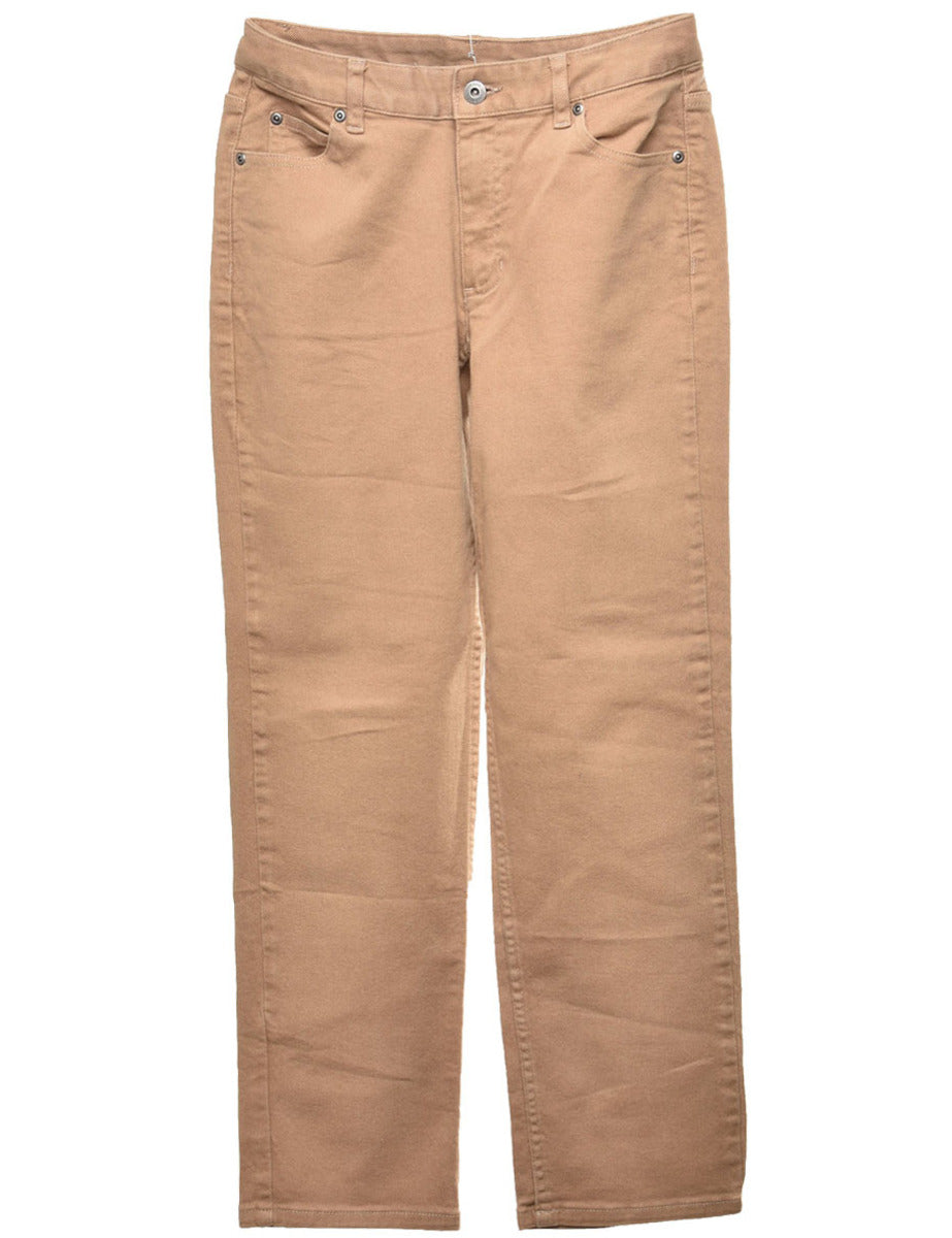Light Brown Straight Fit Jeans - W26 L26