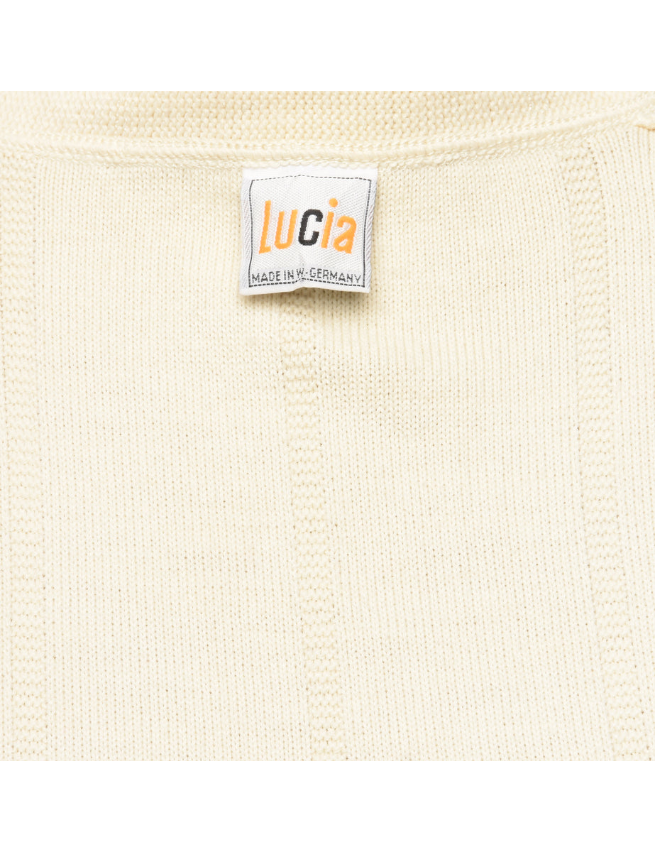 Cable Knit Sweater Vest - M