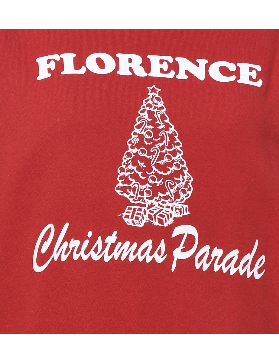Red & White Christmas Sweatshirt - M