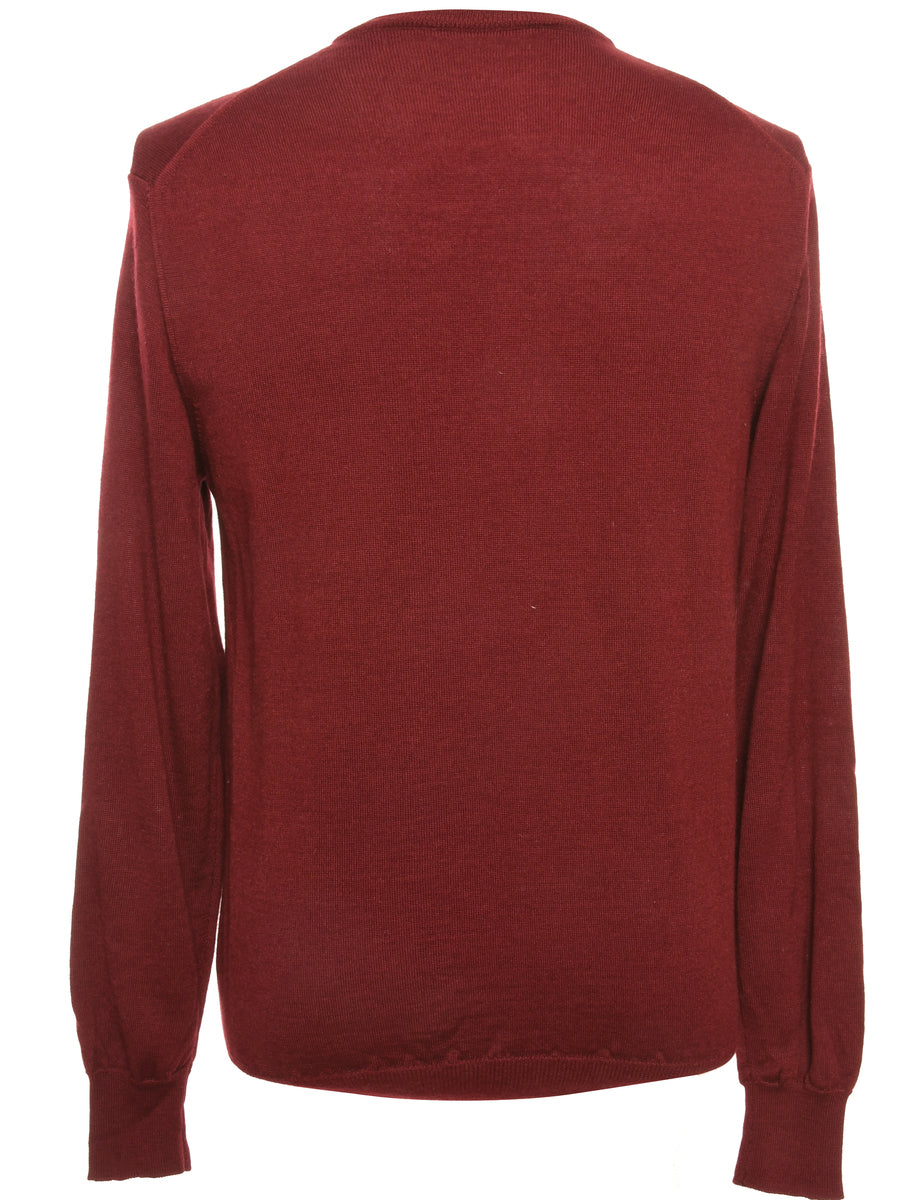 Long Sleeved Maroon Jumper - L