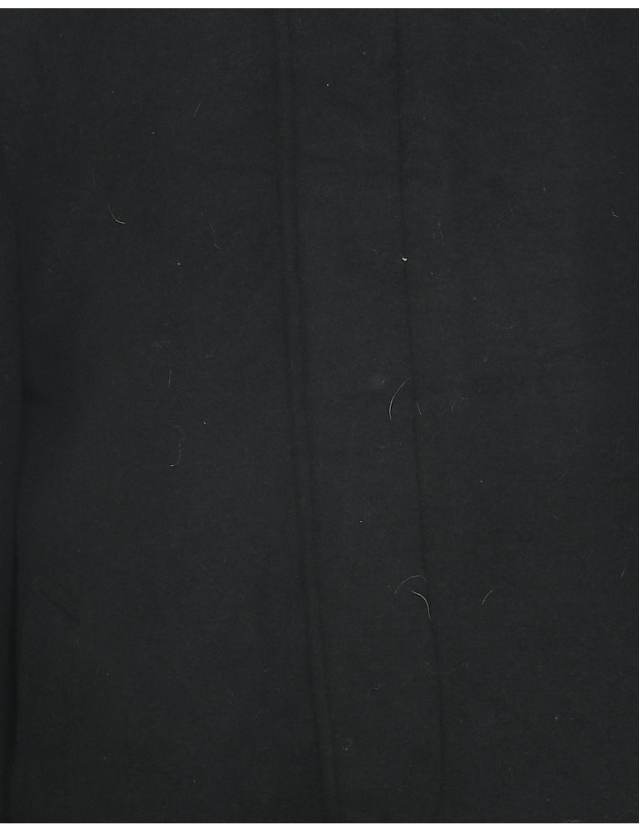 Black Wool Coat - XL