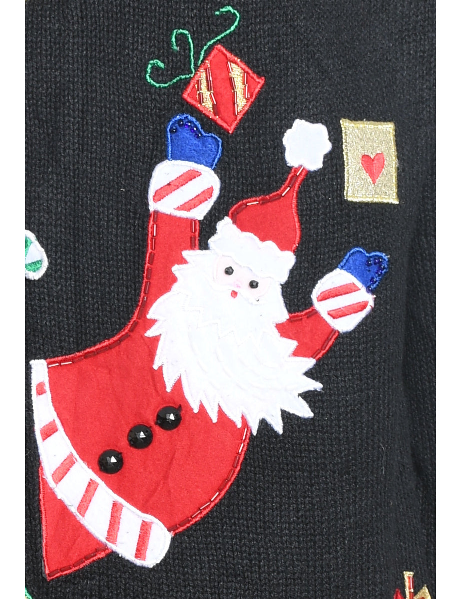 Santa Claus Christmas Cardigan - S
