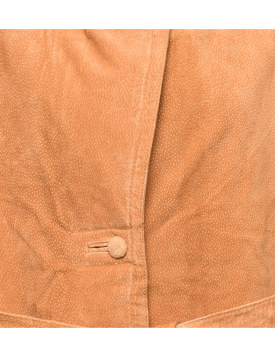 Brown Hooded Coat - L