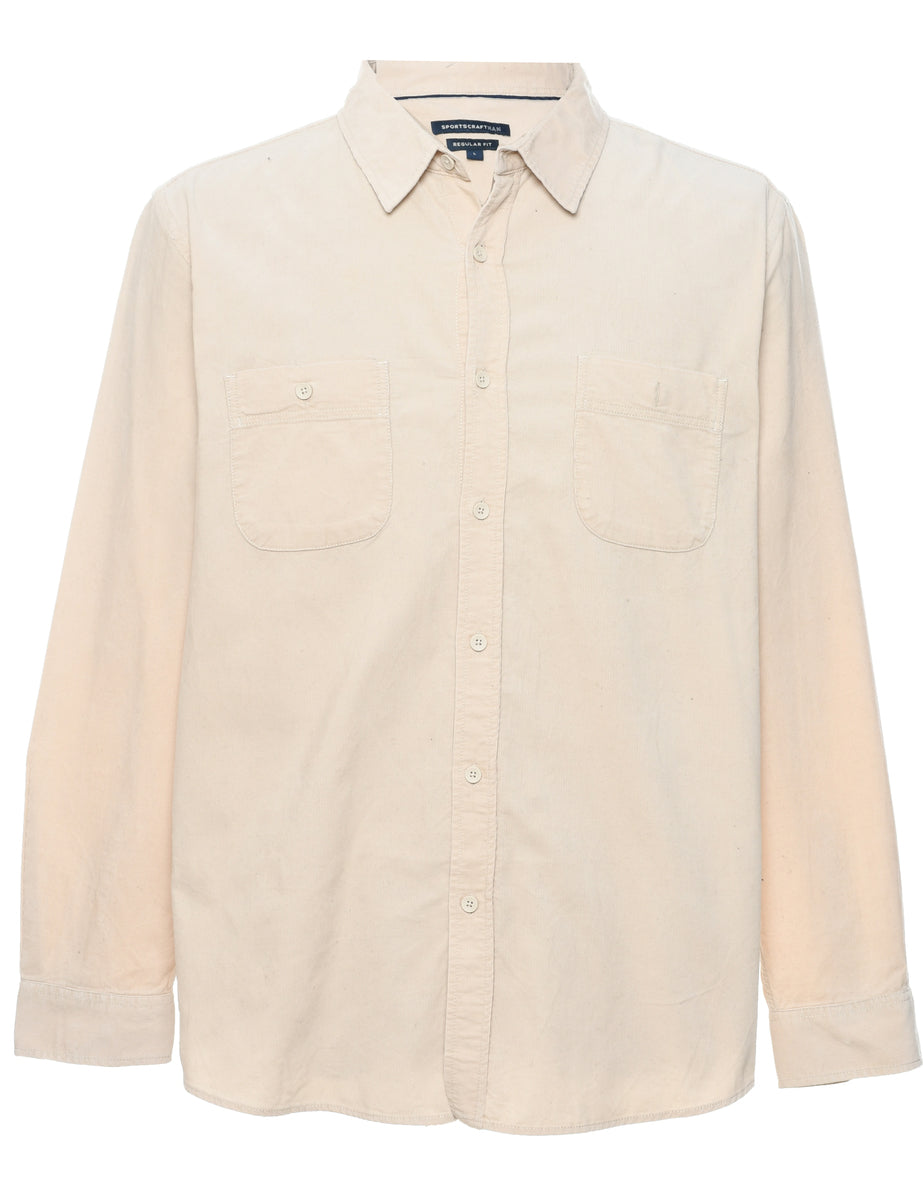 Corduroy Beige Shirt - L