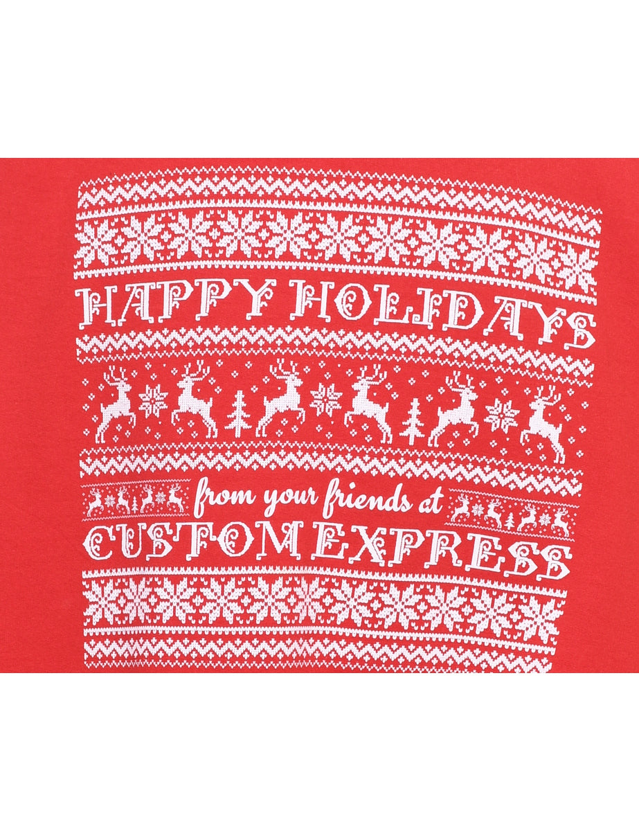 Red Christmas Sweatshirt - L