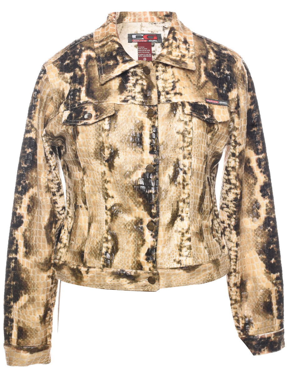 Y2K Animal Print Evening Jacket - L