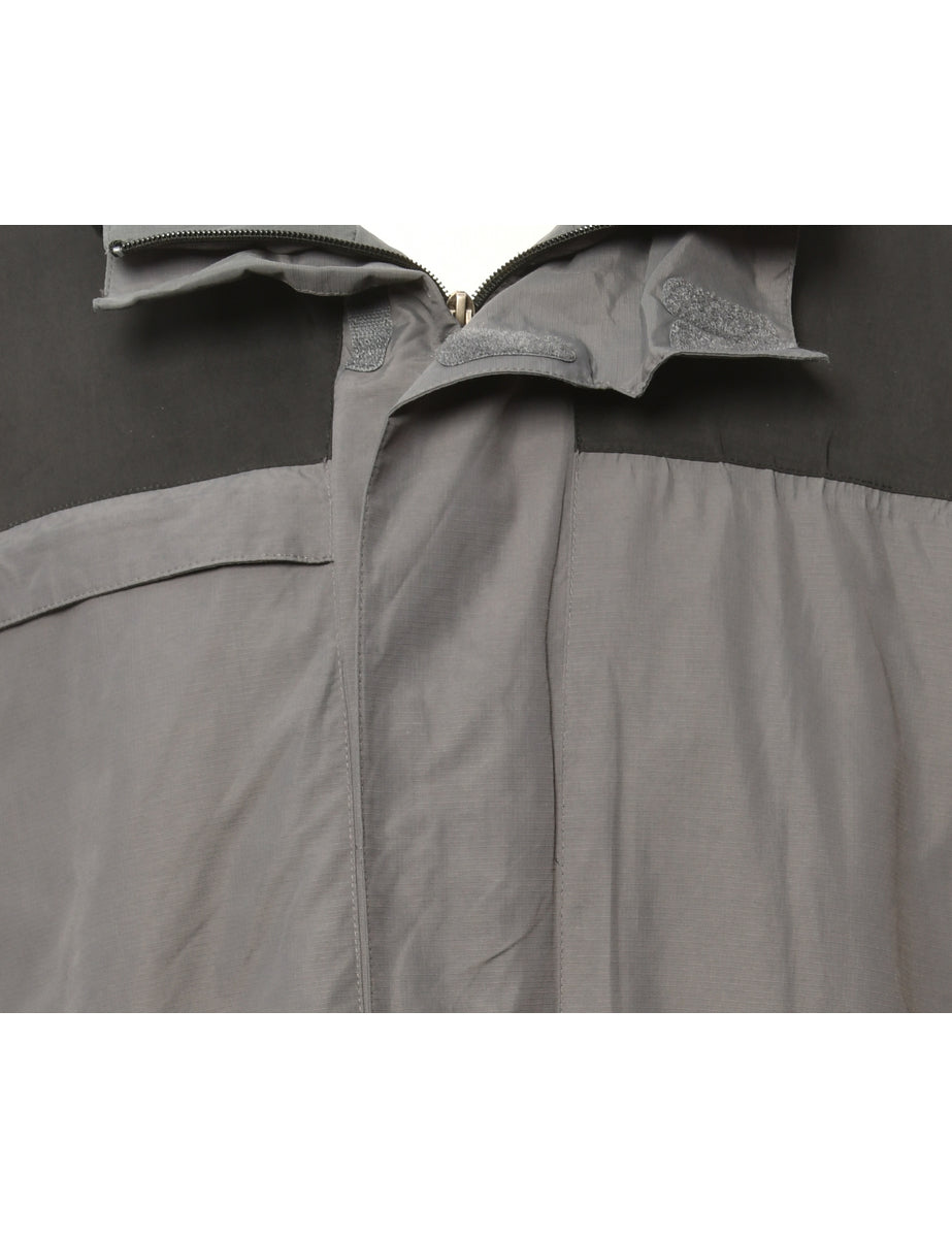 Grey & Black Zip Front Mountaineering Jacket - XL
