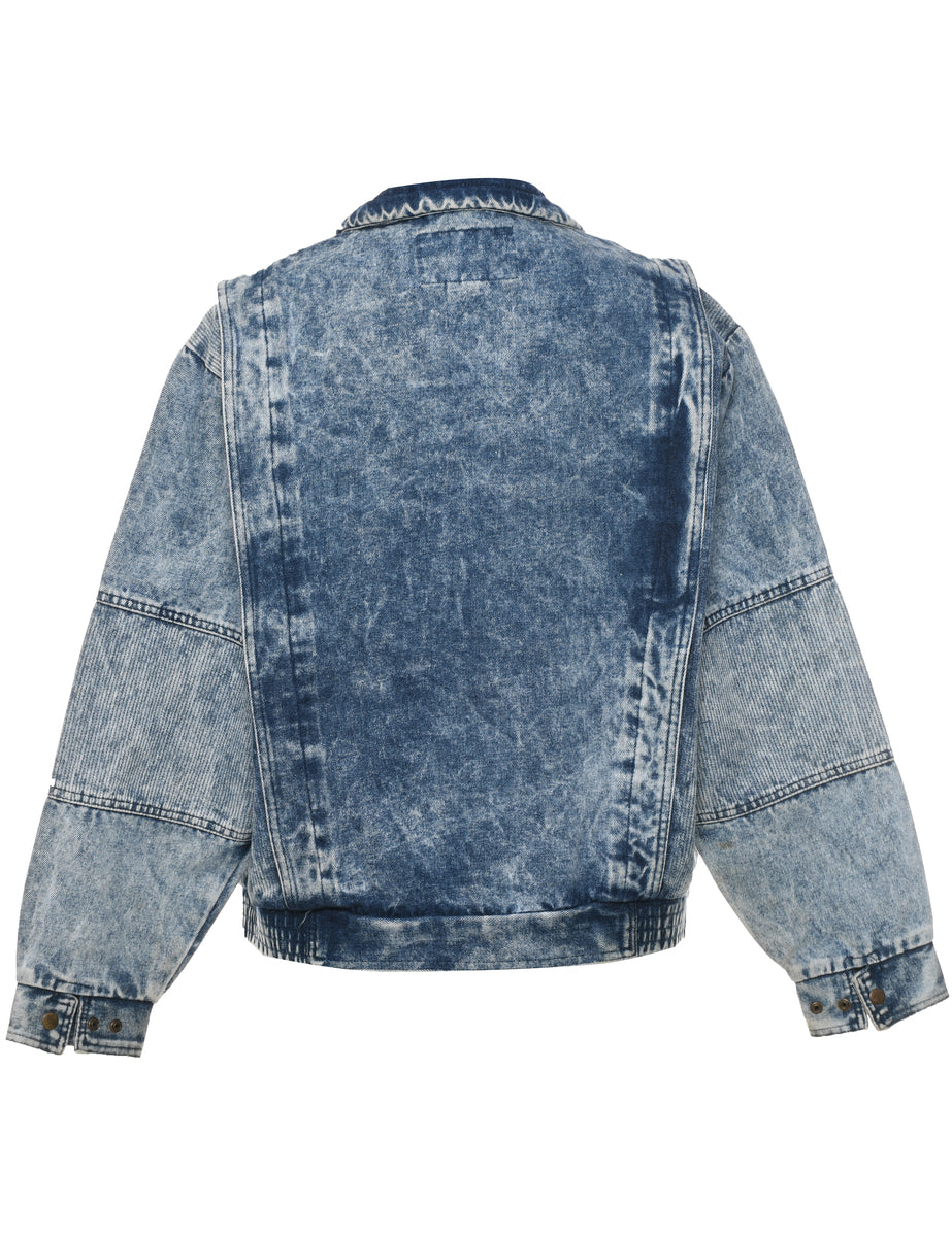 Acid Wash Denim Jacket - M