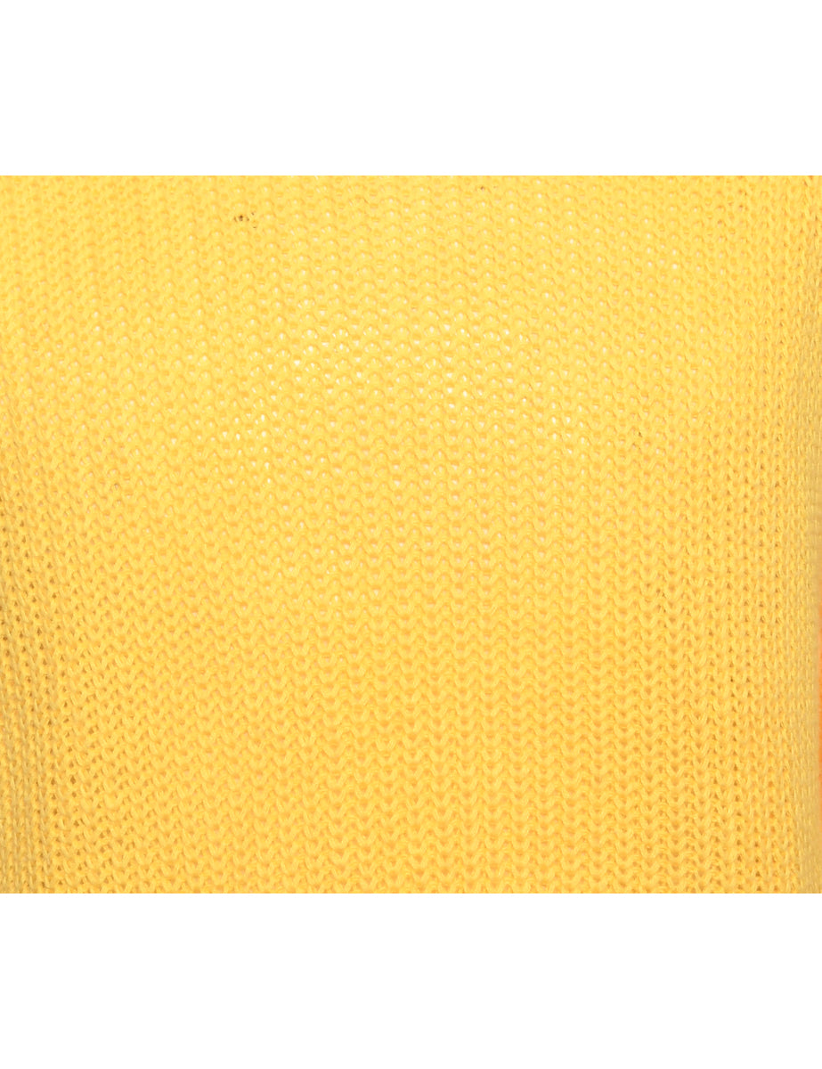 Yellow Long Sleeved Jumper - M
