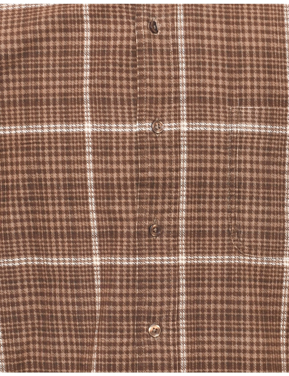 Corduroy Checked Shirt - M