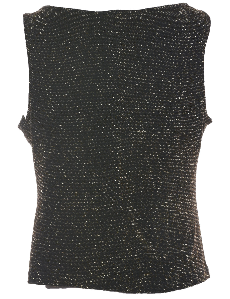 Lurex Black Evening Top - M