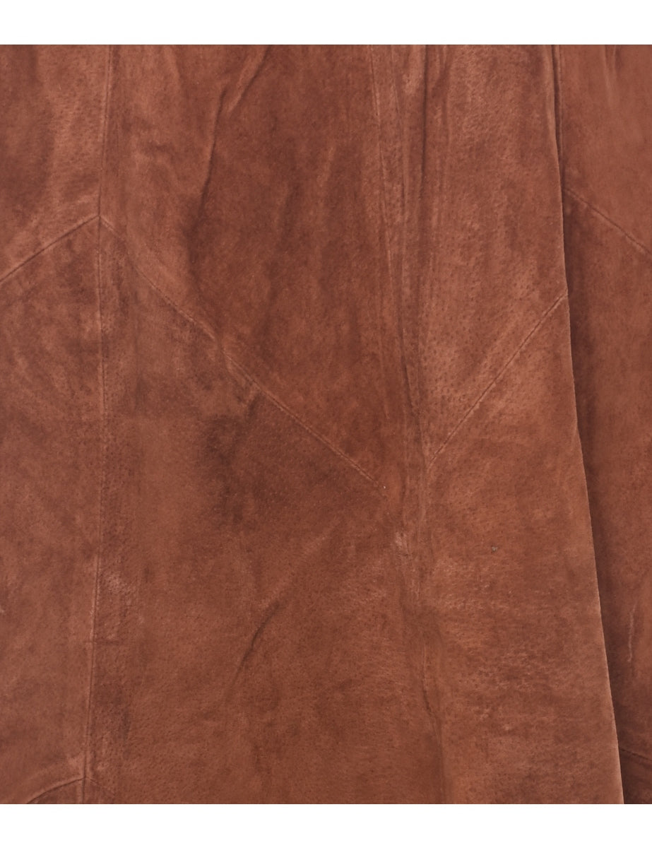 Suede Maxi Skirt - S