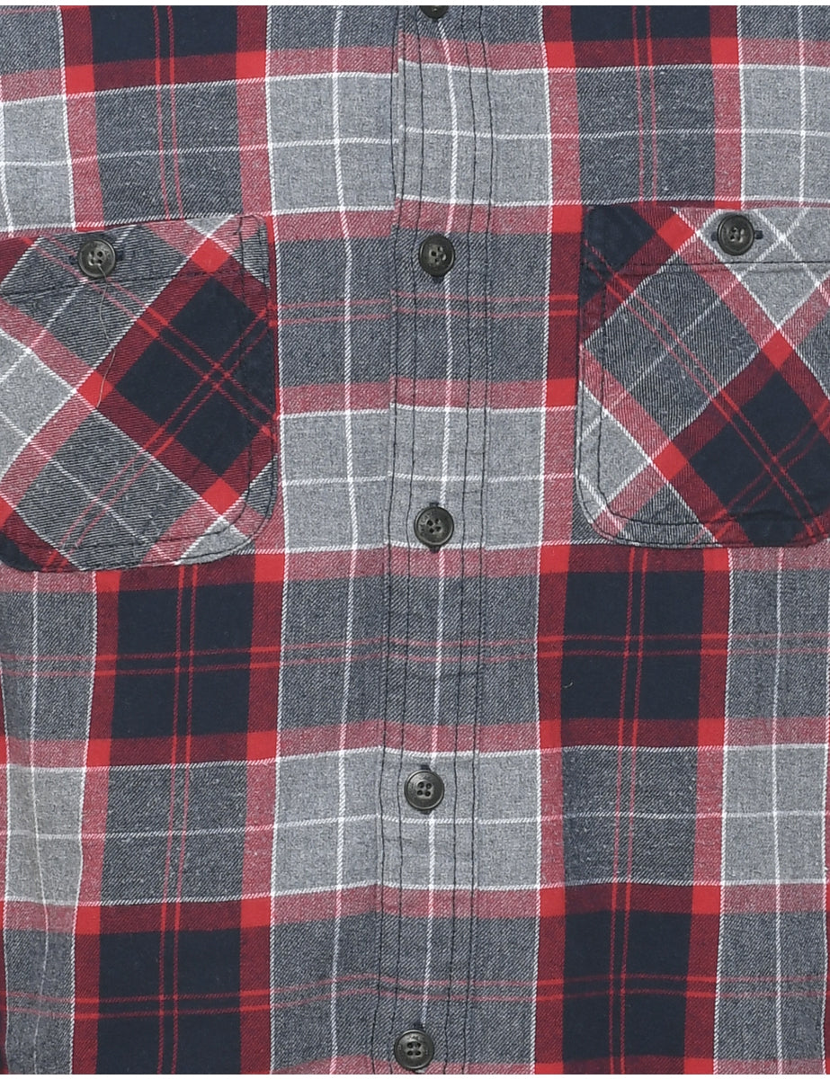Long Sleeved Checked Shirt - M