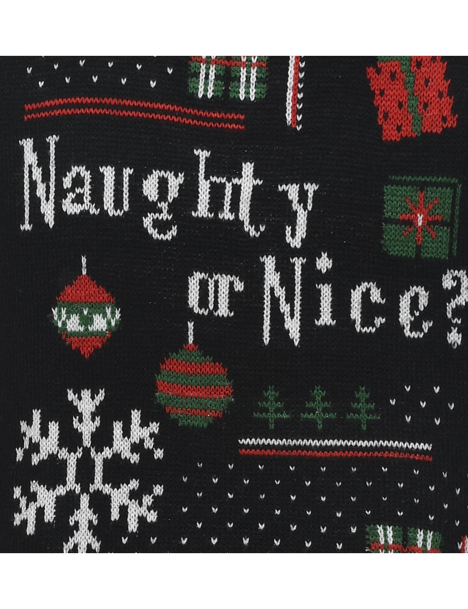 Black Christmas Jumper - L